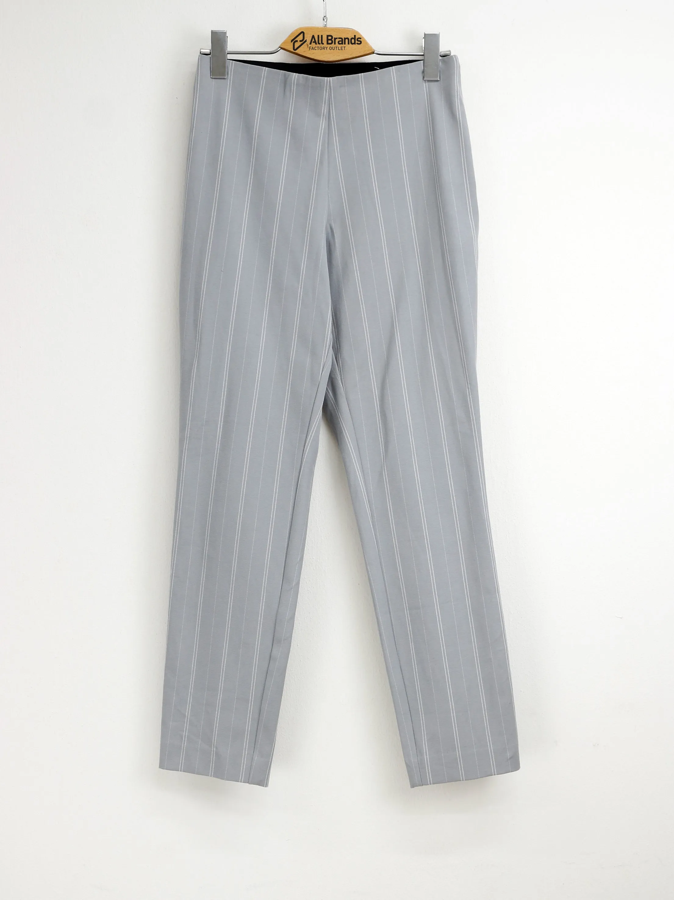 Damenhose mit Streifen, Grau/Weiß