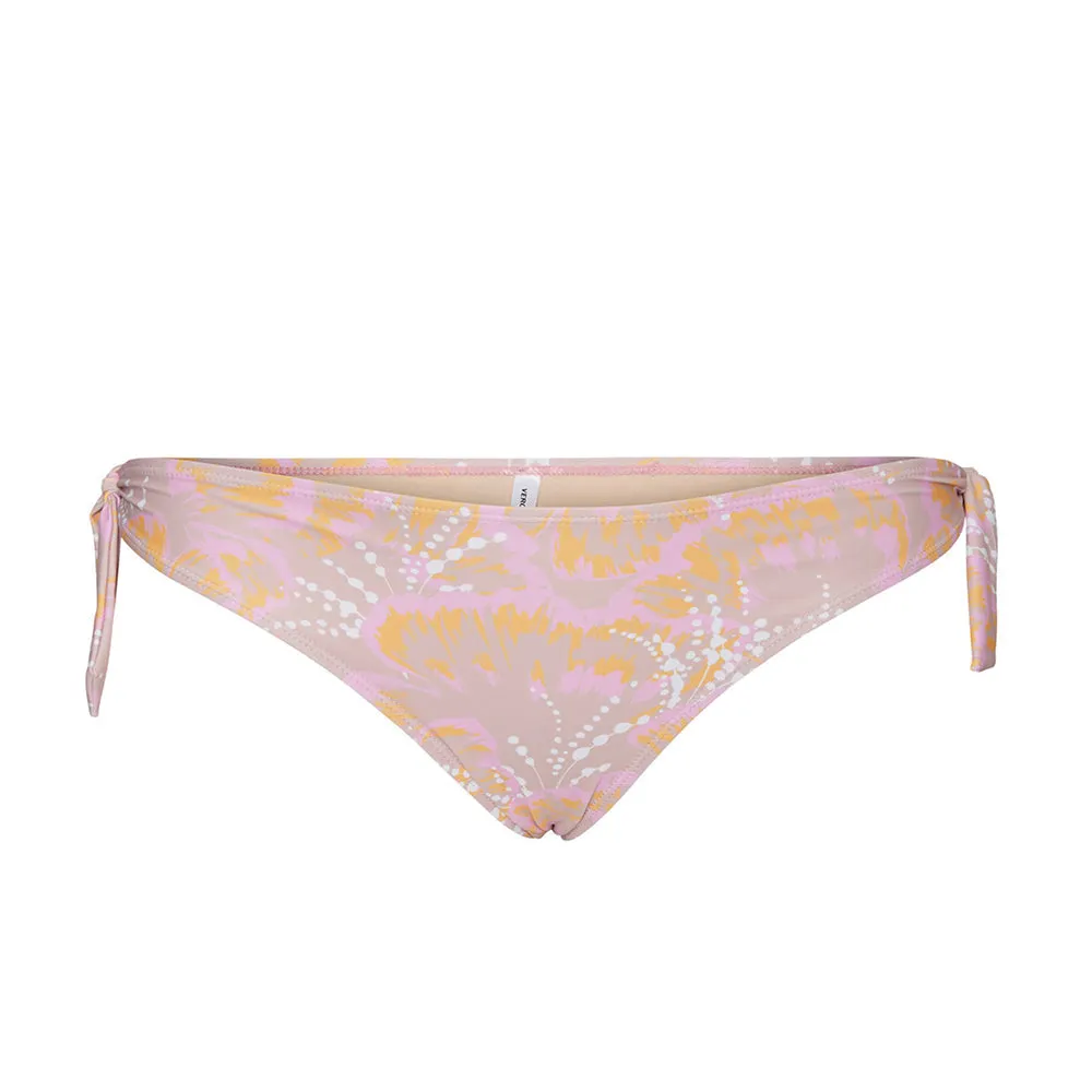 Damen-Bikiniunterteil mit seitlicher Bindung und Druck, mehrfarbig
