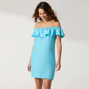 Damen Tommy Bahama Bademode Tommy Bahama St. Lucia Trägerlos Rüschenkleid Badebekleidung - Helles Curaçao